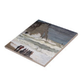 Claude Monet - Rough Zee at Etretat Tegeltje (Zijkant)