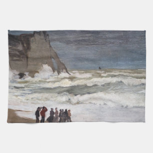 Claude Monet - Rough Zee at Etretat Theedoek