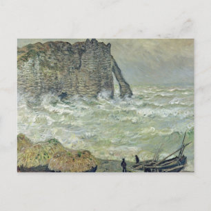 Claude Monet Ruw Zee Etretat, 1883 Briefkaart