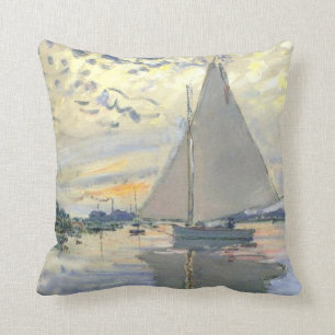 Claude Monet - Sailboat bij Le Petit Gennevilliers Kussen