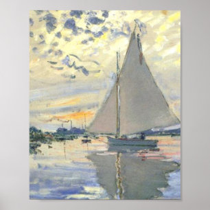 Claude Monet - Sailboat bij Le Petit Gennevilliers Poster