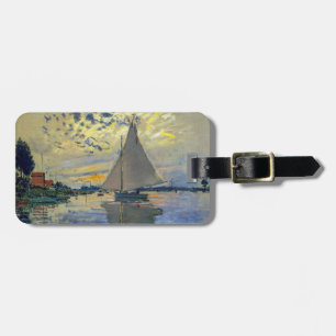 Claude Monet - Sailboot in Le Petit-Gennevilliers Bagagelabel