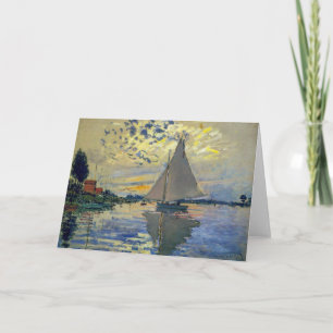 Claude Monet - Sailboot in Le Petit-Gennevilliers Kaart