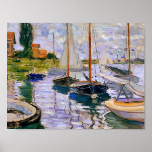 Claude Monet - Sailboten op de Seine Poster