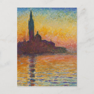 Claude Monet - San Giorgio Maggiore bij schemering Briefkaart
