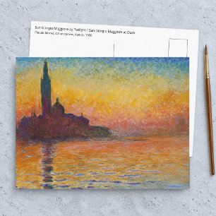 Claude Monet - San Giorgio Maggiore bij schemering Briefkaart