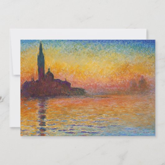 Claude Monet - San Giorgio Maggiore in de schemeri Bedankkaart (Voorkant)