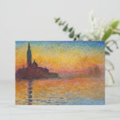 Claude Monet - San Giorgio Maggiore in de schemeri Bedankkaart (Staand voorkant)