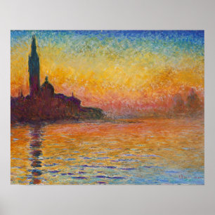 Claude Monet - San Giorgio Maggiore in Dusk Poster