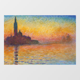 Claude Monet - San Giorgio Maggiore in Dusk Raamsticker