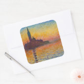 Claude Monet - San Giorgio Maggiore in Dusk Vierkante Sticker (Envelop)
