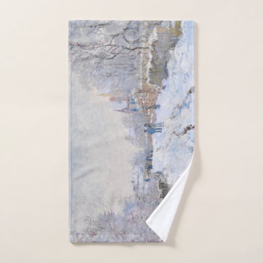 Claude Monet - Scène de neige à Argenteuil (Serviette à main)