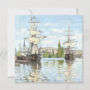Claude Monet. Schepen die op de zegen in Rouen rij