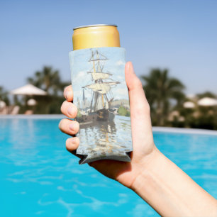 Claude Monet. Schepen die op de zegen in Rouen rij