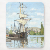 Claude Monet. Schepen die op de zegen in Rouen rij Muismat (Voorkant)