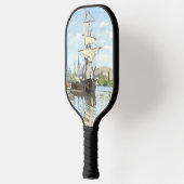Claude Monet. Schepen die op de zegen in Rouen rij Pickleball Paddle (Links)