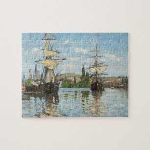 Claude Monet Schepen die op de zegen in Rouen va Legpuzzel