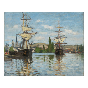 Claude Monet   Schepen die op de zegen in Rouen va Perfect Poster