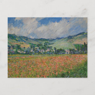 Claude Monet Schilderen, Poppy Field bij Giverny Briefkaart