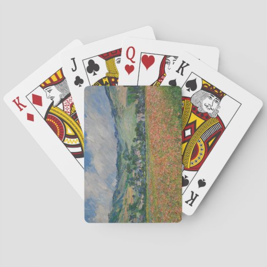 Claude Monet Schilderen, Poppy Field bij Giverny Pokerkaarten (Achterkant)