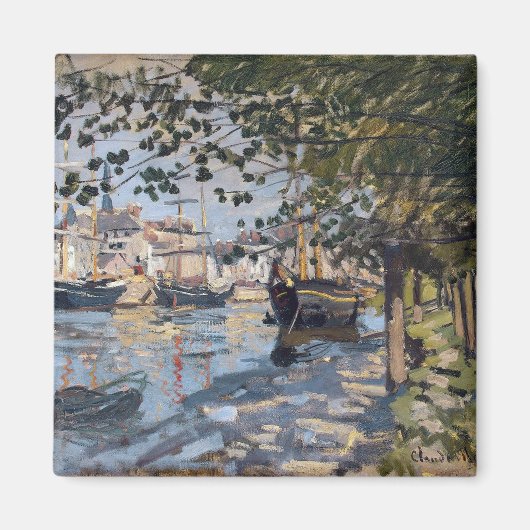 Claude Monet | Seine te Rouen, 1872 Magneet (Voorkant)