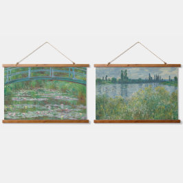 Claude Monet set van 2 Bridge River Old French Art Hangend Wandkleed