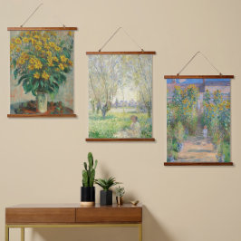 Claude Monet set van 3 beroemde oude schilderijen  Hangend Wandkleed