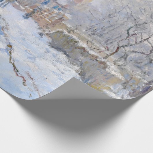 Claude Monet - Sneeuwlandschap bij Argenteuil Cadeaupapier (Hoek)