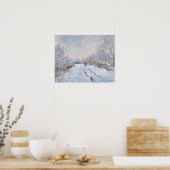 Claude Monet - Sneeuwlandschap bij Argenteuil Poster (Keuken)