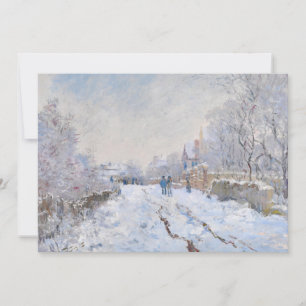 Claude Monet - Snow Scene in Argenteuil Bedankkaart