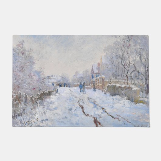Claude Monet - Snow Scene in Argenteuil Deurmat (Voorkant)