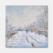Claude Monet - Snow Scene in Argenteuil Magneet (Voorkant)