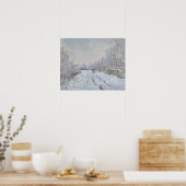 Claude Monet - Snow Scene in Argenteuil Poster (Keuken)