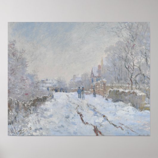 Claude Monet - Snow Scene in Argenteuil Poster (Voorkant)