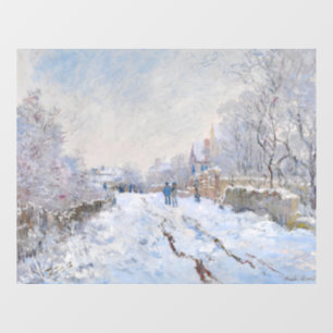 Claude Monet - Snow Scene in Argenteuil Raamsticker