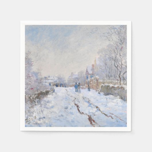Claude Monet - Snow Scene in Argenteuil Servet (Voorkant)
