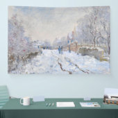 Claude Monet - Snow Scene in Argenteuil Spandoek (Beurs)