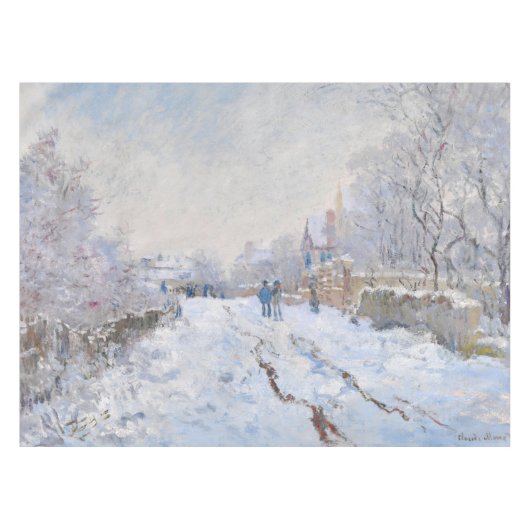 Claude Monet - Snow Scene in Argenteuil Tafelkleed (Voorkant (Horizontaal))