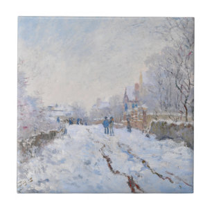 Claude Monet - Snow Scene in Argenteuil Tegeltje