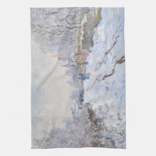 Claude Monet - Snow Scene in Argenteuil Theedoek (Verticaal)