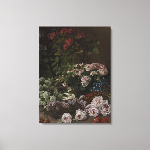  Claude Monet Spring Flowers Canvas Afdruk