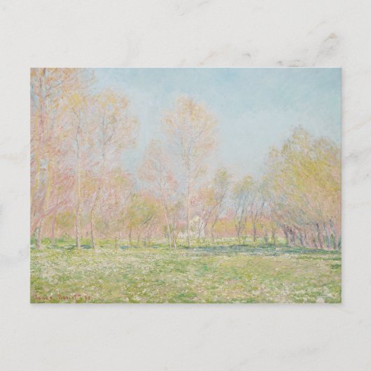 Claude Monet Spring in Giverny Schilderkunst Print Briefkaart (Voorkant)