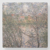 Claude Monet - Springtime via bijkantoren Stenen Onderzetter (Voorkant)