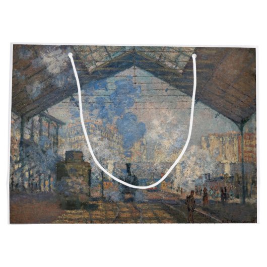 Claude Monet - St. Lazare Station buiten uitzicht Groot Cadeauzakje (Achterkant)