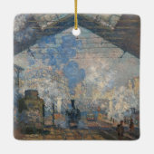 Claude Monet - St. Lazare Station buiten uitzicht Keramisch Ornament (Achterkant)