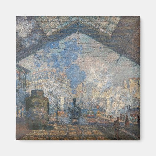 Claude Monet - St. Lazare Station buiten uitzicht Magneet (Voorkant)