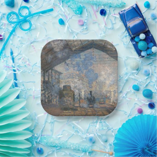 Claude Monet - St. Lazare Station buiten uitzicht Papieren Bordje (Feest)