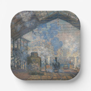 Claude Monet - St. Lazare Station buiten uitzicht Papieren Bordje