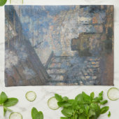 Claude Monet - St. Lazare Station buiten uitzicht Theedoek (Gevouwen)