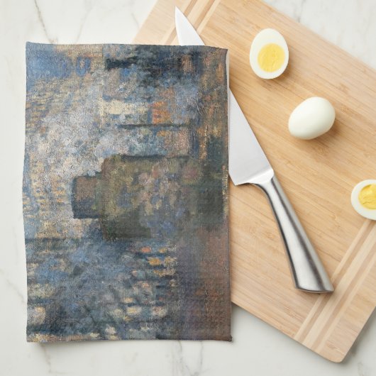 Claude Monet - St. Lazare Station buiten uitzicht Theedoek (Quarter Fold)